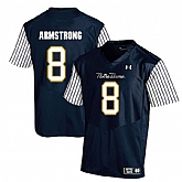 Notre Dame Fighting Irish 8 Jafar Armstrong Navy College Football Jersey Dzhi,baseball caps,new era cap wholesale,wholesale hats